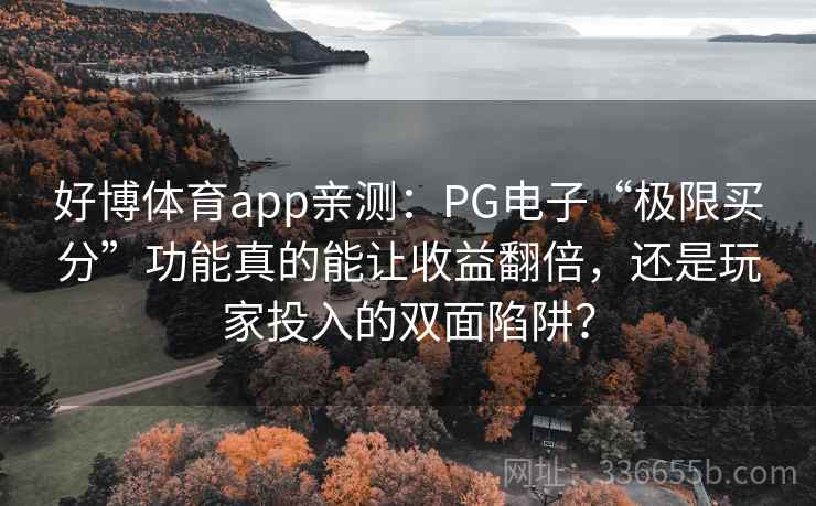 好博体育app亲测：PG电子“极限买分”功能真的能让收益翻倍，还是玩家投入的双面陷阱？